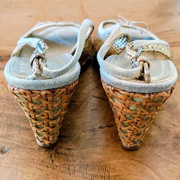 PRADA Woven Wedge Sandals - Picture 5 of 10